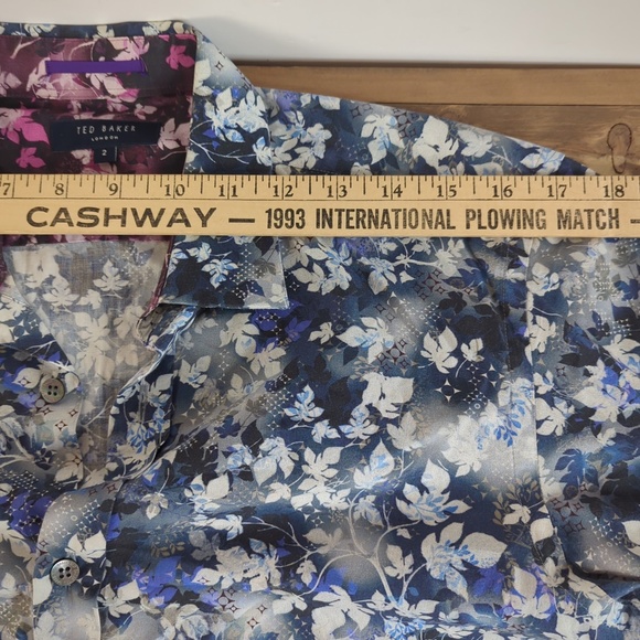 Ted Baker Men’s Floral Long Sleeve Button Down Shirt - Picture 9 of 16